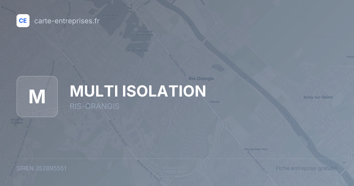 MULTI ISOLATION — 352895551 — fiche entreprise