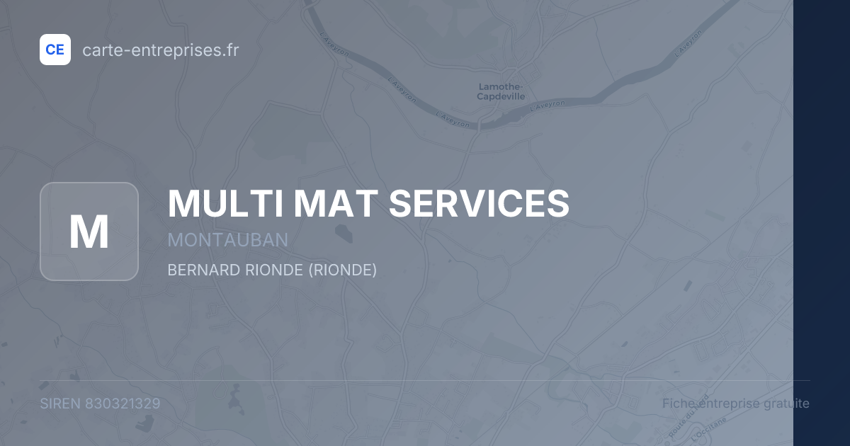 MULTI MAT SERVICES — 830321329 — fiche entreprise