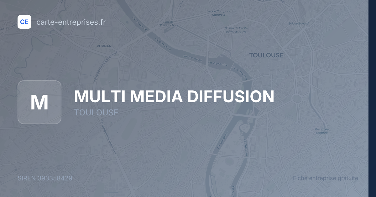MULTI MEDIA DIFFUSION — 393358429 — fiche entreprise