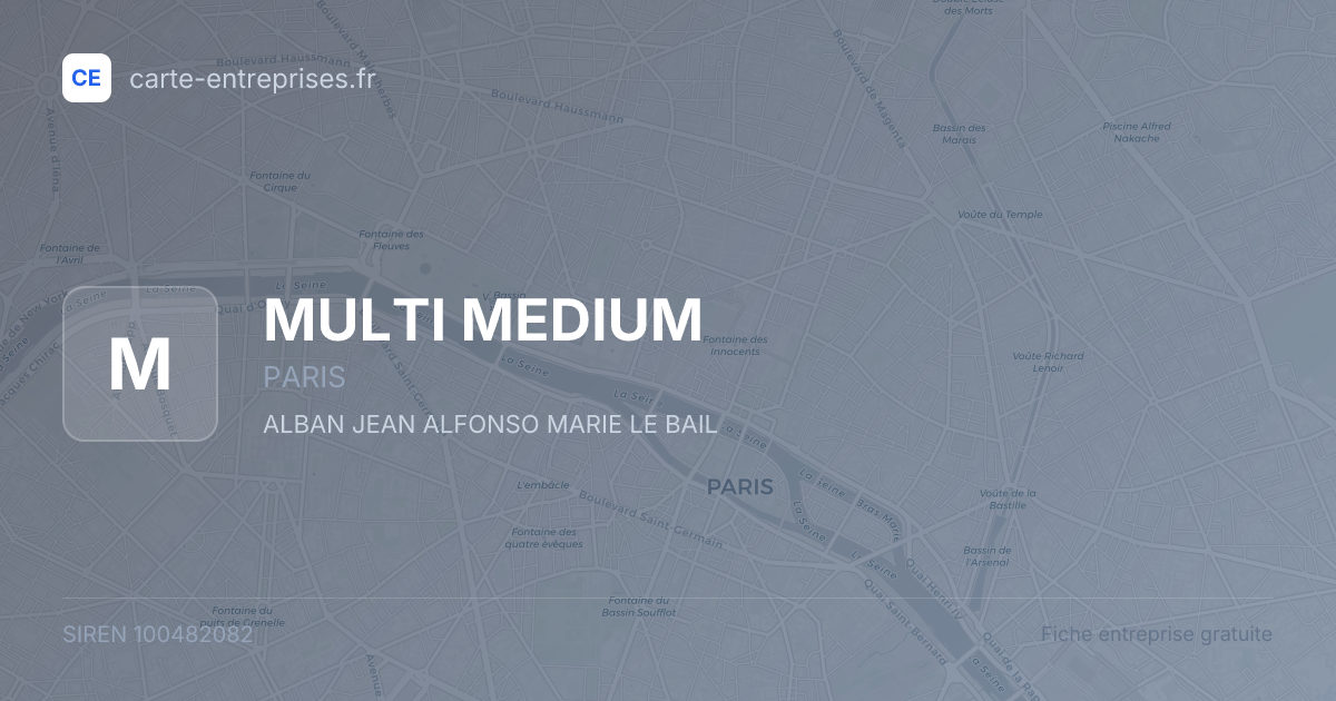 MULTI MEDIUM — 100482082 — fiche entreprise
