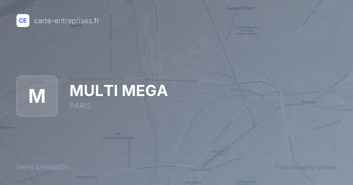 MULTI MEGA — 329980205 — fiche entreprise