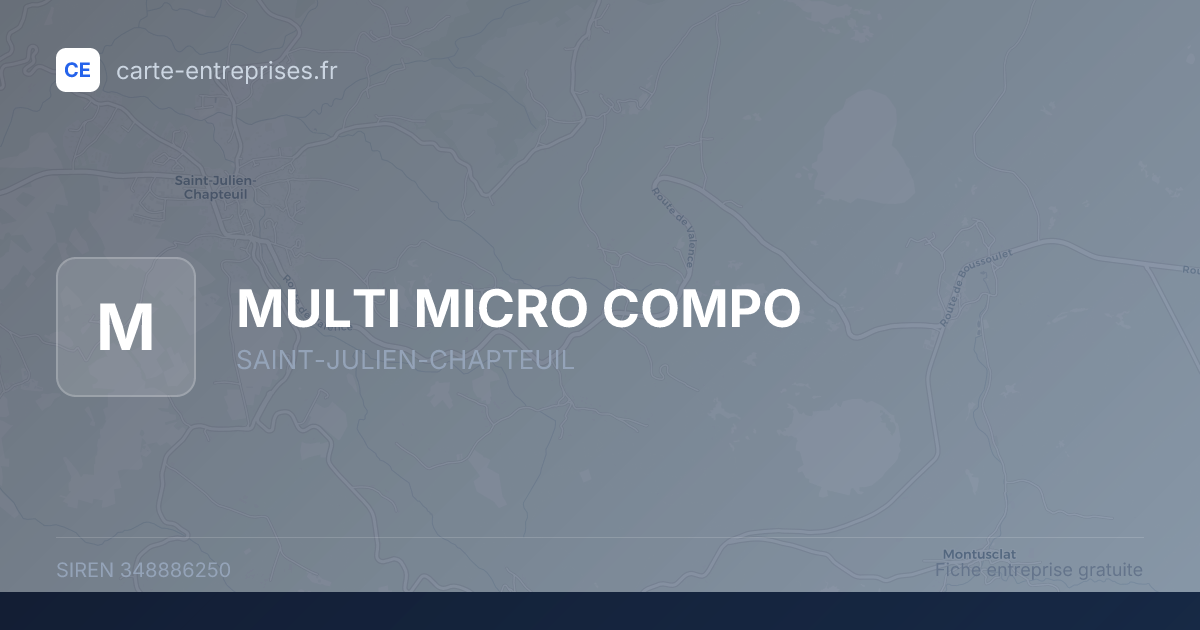 MULTI MICRO COMPO — 348886250 — fiche entreprise