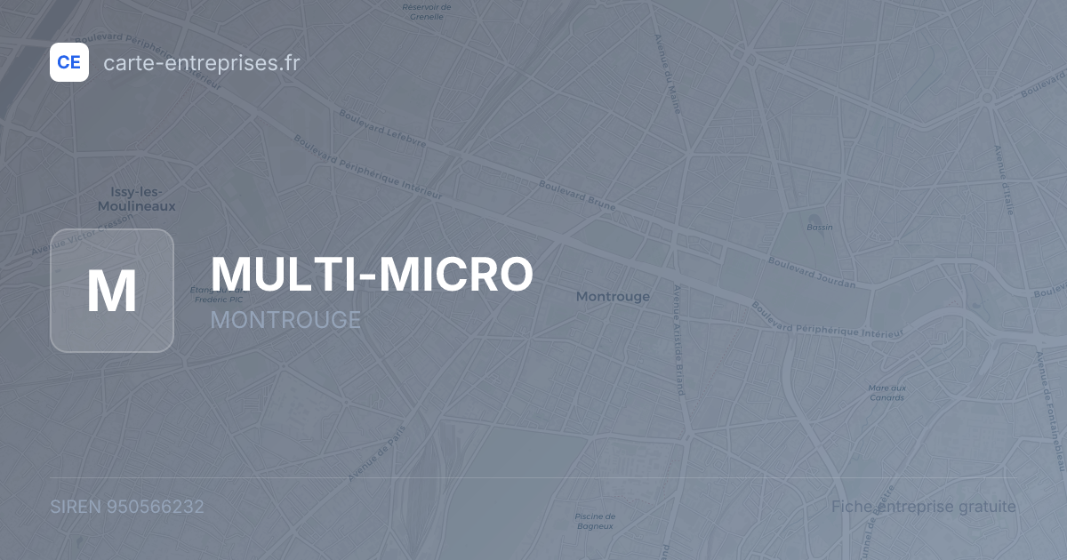 MULTI-MICRO — 950566232 — fiche entreprise