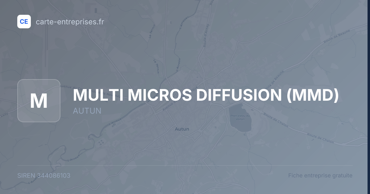 MULTI MICROS DIFFUSION (MMD) — 344086103 — fiche entreprise