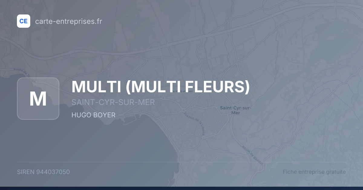 MULTI (MULTI FLEURS) — 944037050 — fiche entreprise