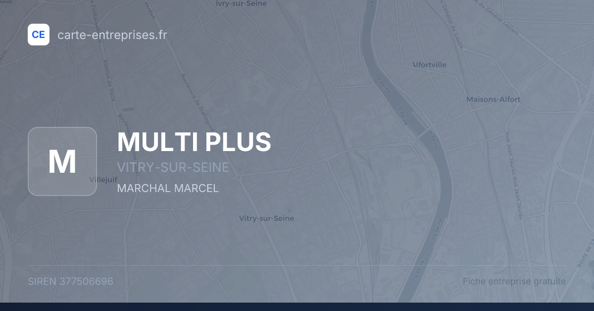 MULTI PLUS — 377506696 — fiche entreprise