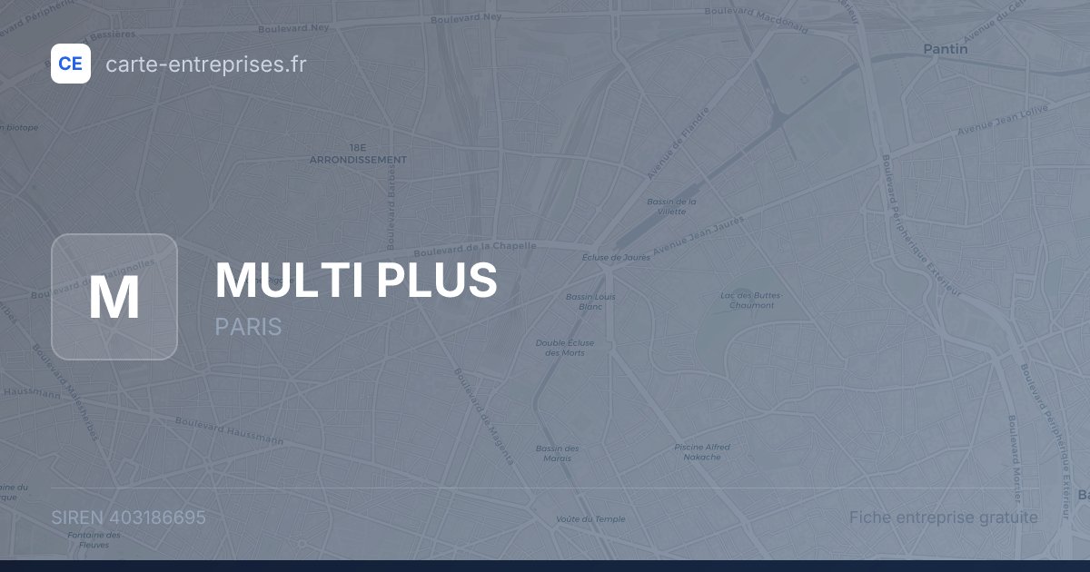 MULTI PLUS — 403186695 — fiche entreprise