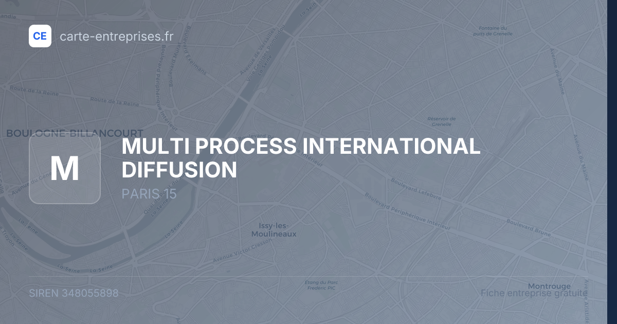 MULTI PROCESS INTERNATIONAL DIFFUSION — 348055898 — fiche entreprise
