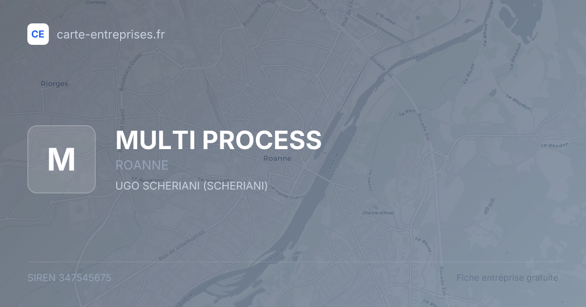 MULTI PROCESS — 347545675 — fiche entreprise