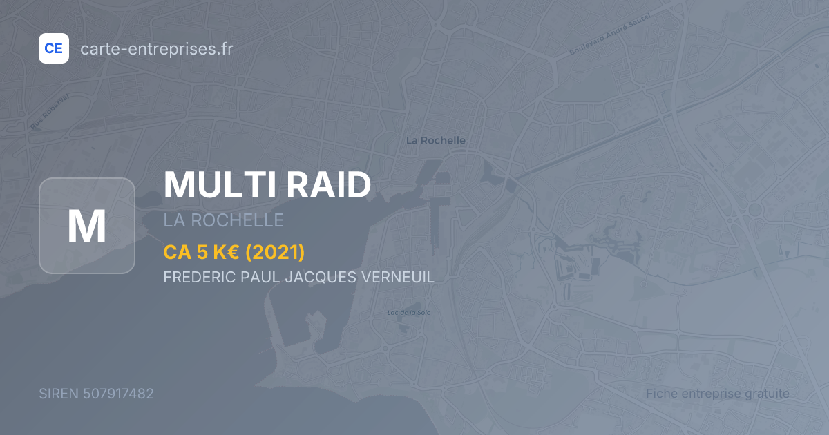 MULTI RAID — 507917482 — fiche entreprise