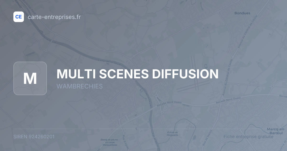 MULTI SCENES DIFFUSION — 924260201 — fiche entreprise