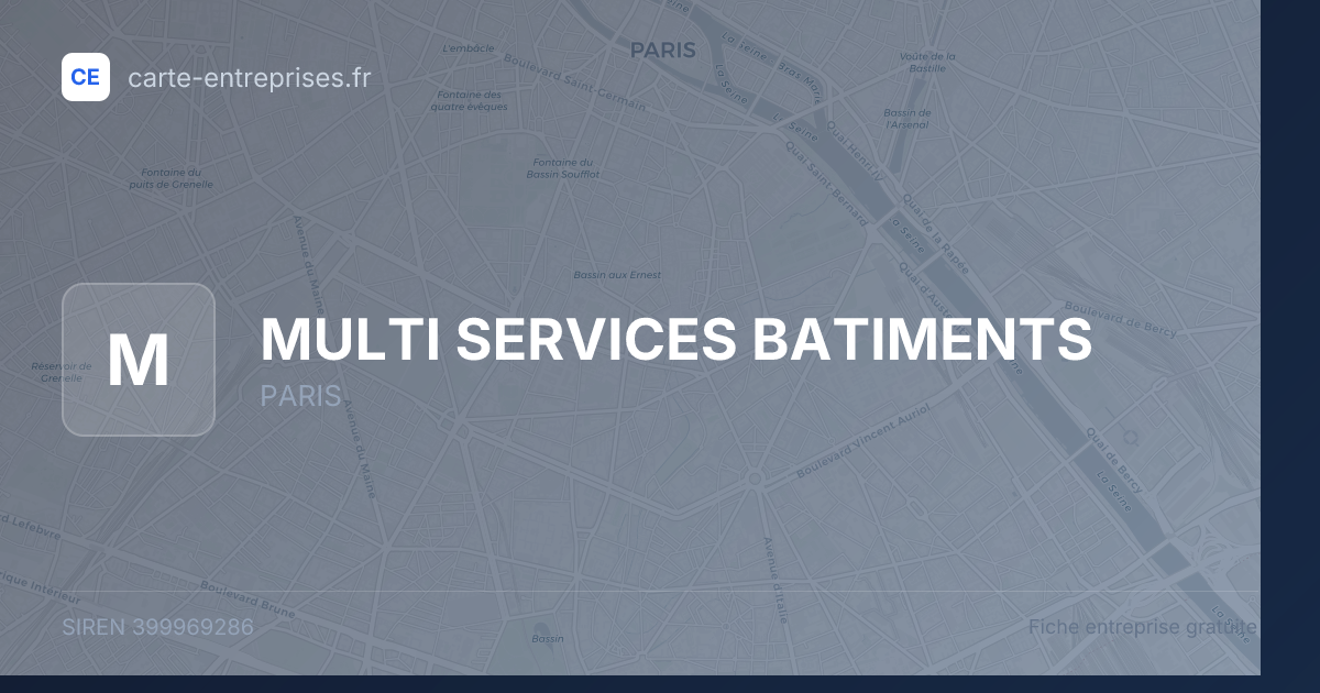 MULTI SERVICES BATIMENTS — 399969286 — fiche entreprise