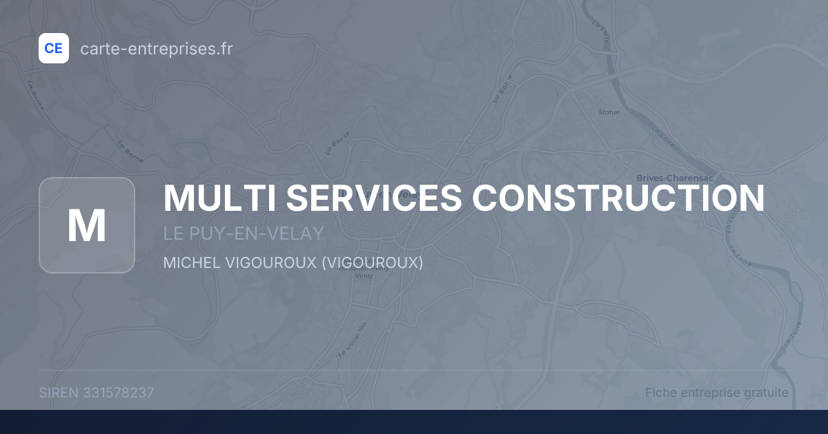 MULTI SERVICES CONSTRUCTION — 331578237 — fiche entreprise