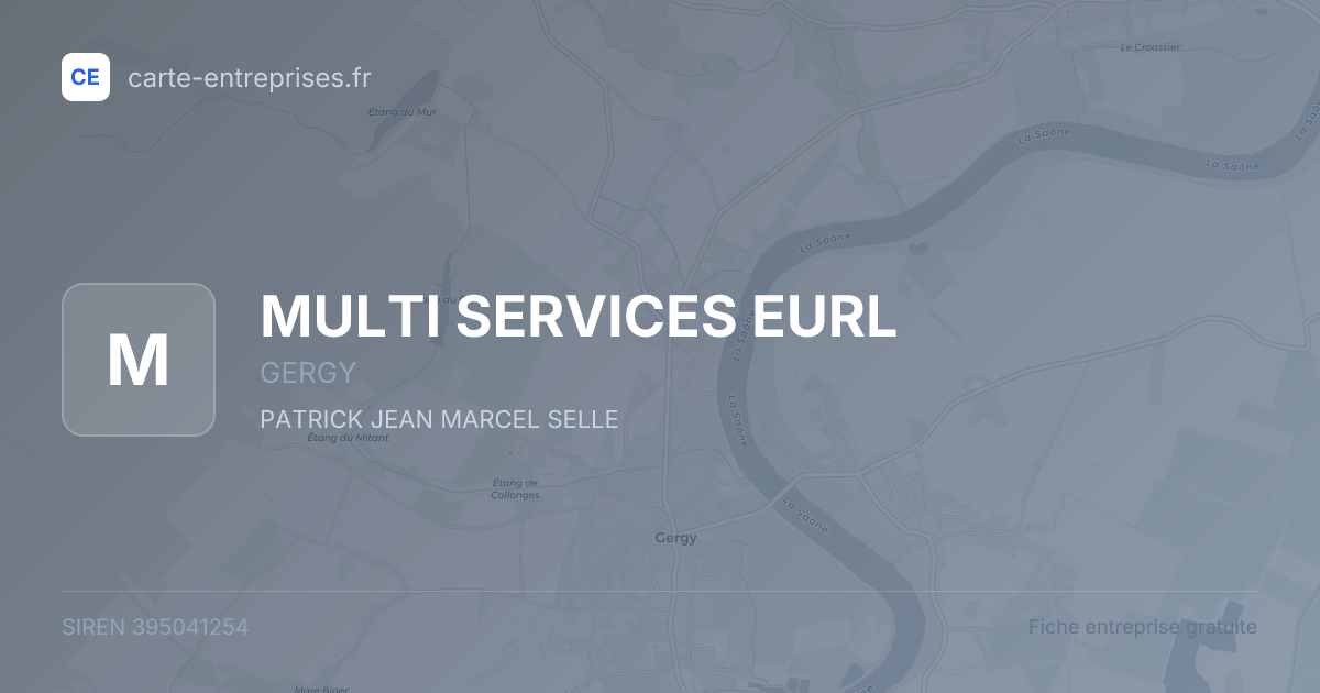 MULTI SERVICES EURL — 395041254 — fiche entreprise