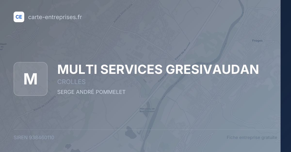 MULTI SERVICES GRESIVAUDAN — 938460110 — fiche entreprise