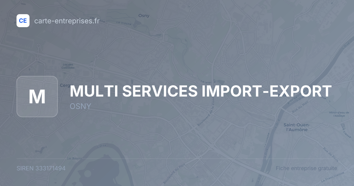 MULTI SERVICES IMPORT-EXPORT — 333171494 — fiche entreprise