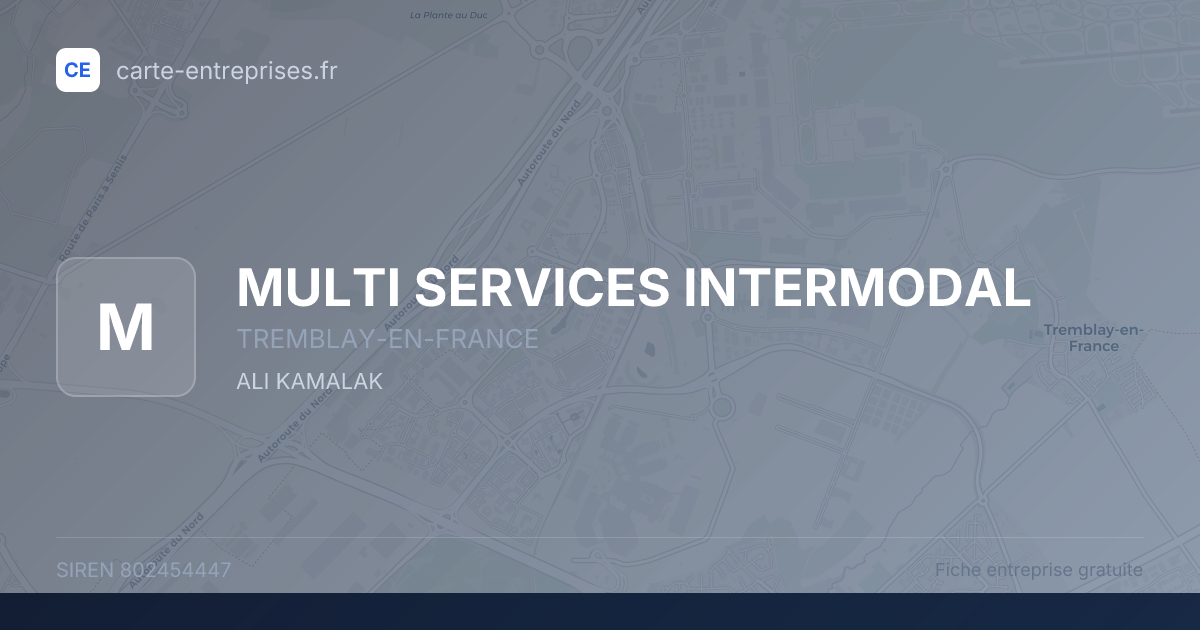 MULTI SERVICES INTERMODAL — 802454447 — fiche entreprise