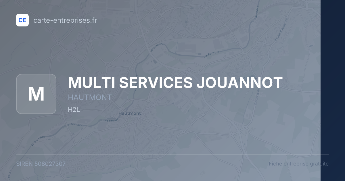 MULTI SERVICES JOUANNOT — 508027307 — fiche entreprise