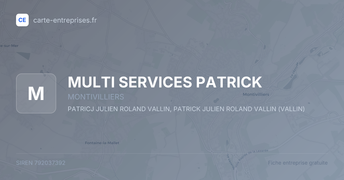 MULTI SERVICES PATRICK — 792037392 — fiche entreprise