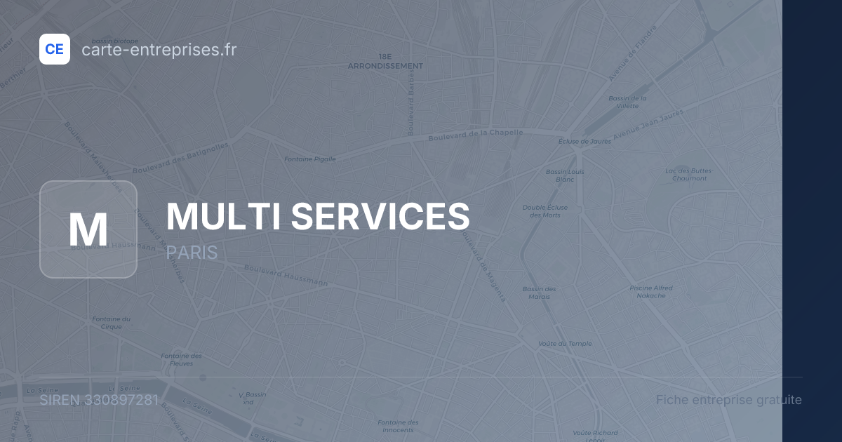 MULTI SERVICES — 330897281 — fiche entreprise