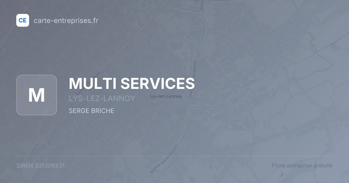 MULTI SERVICES — 331396531 — fiche entreprise