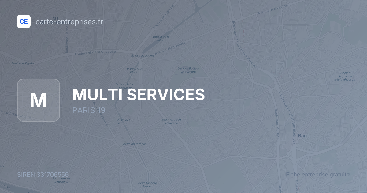 MULTI SERVICES — 331706556 — fiche entreprise