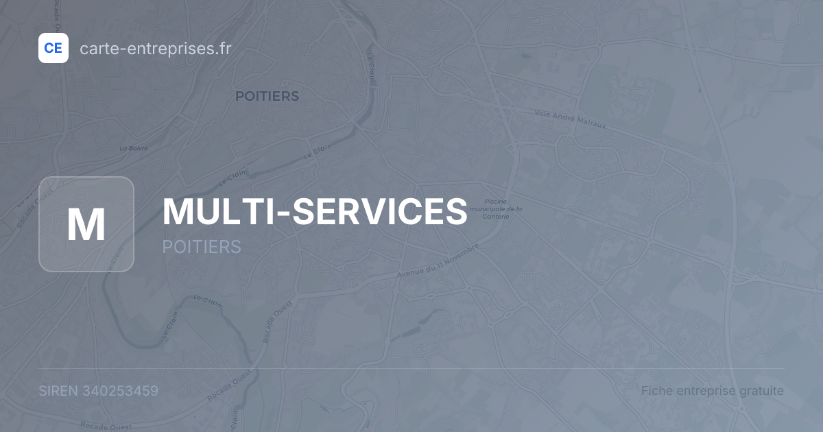 MULTI-SERVICES — 340253459 — fiche entreprise