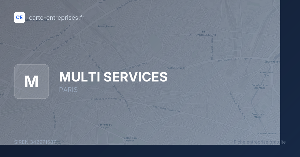 MULTI SERVICES — 342971587 — fiche entreprise