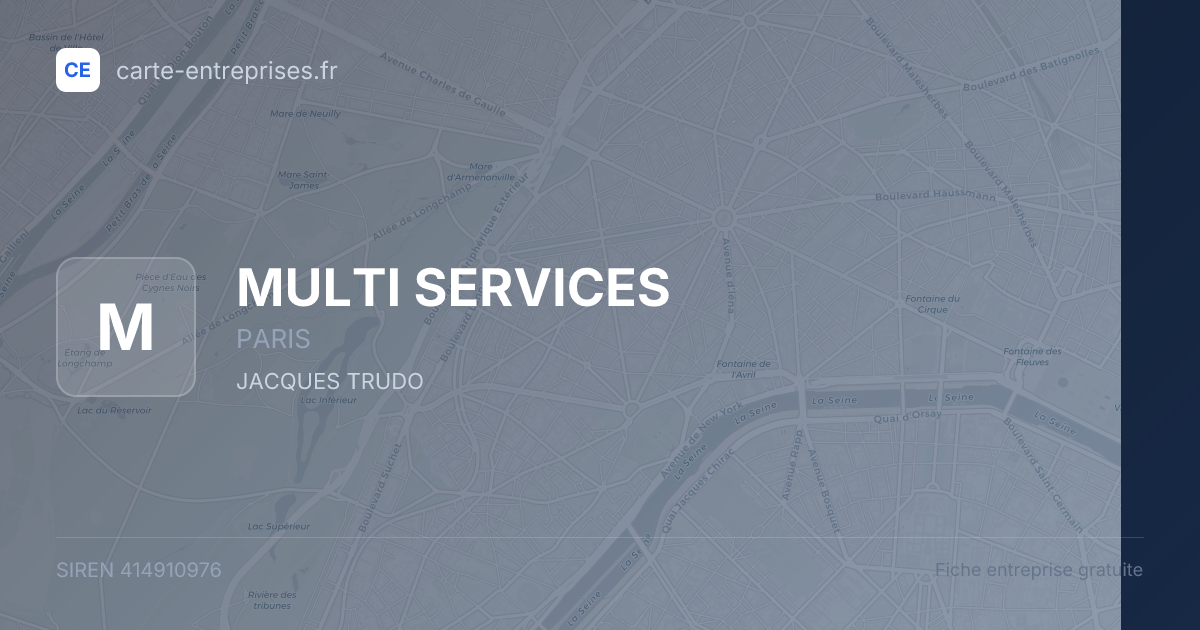 MULTI SERVICES — 414910976 — fiche entreprise