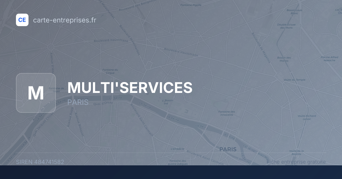 MULTI'SERVICES — 484741582 — fiche entreprise