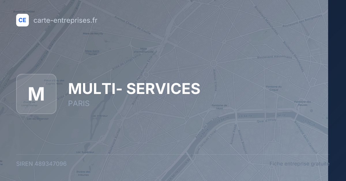 MULTI- SERVICES — 489347096 — fiche entreprise