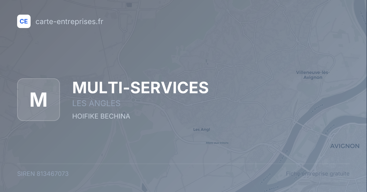 MULTI-SERVICES — 813467073 — fiche entreprise