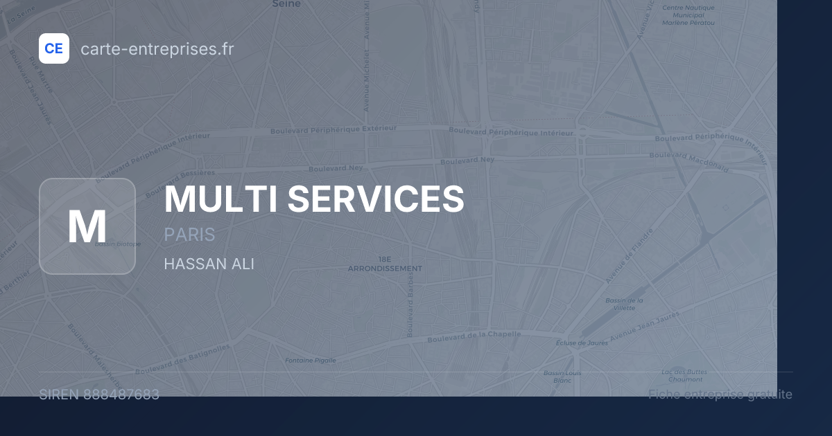 MULTI SERVICES — 888487683 — fiche entreprise