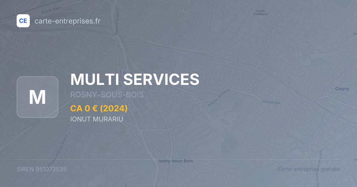MULTI SERVICES — 951073535 — fiche entreprise