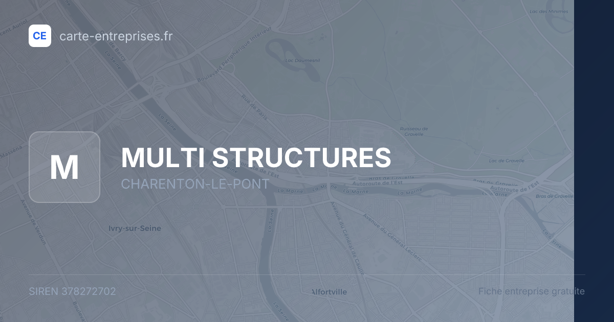 MULTI STRUCTURES — 378272702 — fiche entreprise