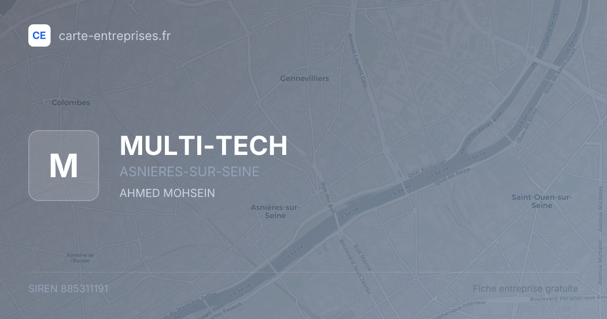 MULTI-TECH — 885311191 — fiche entreprise