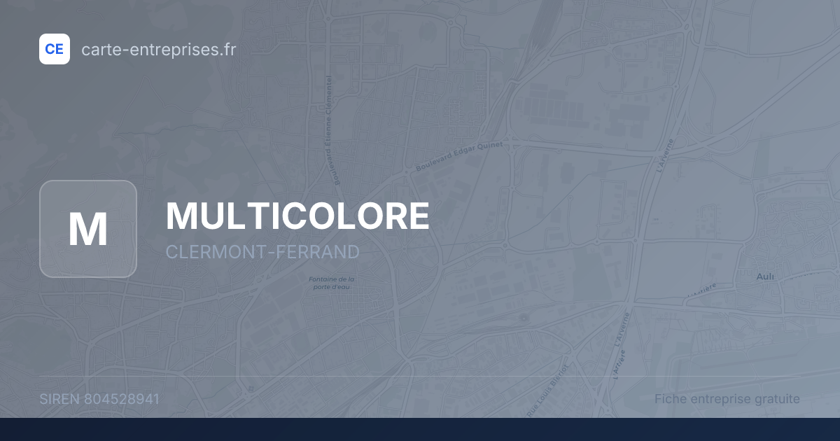 MULTICOLORE — 804528941 — fiche entreprise