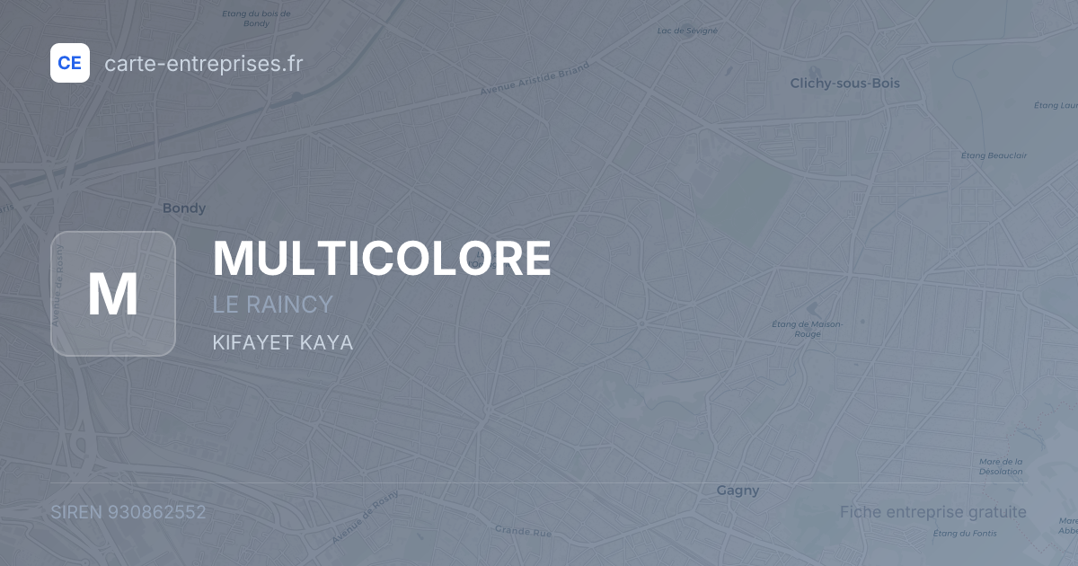 MULTICOLORE — 930862552 — fiche entreprise