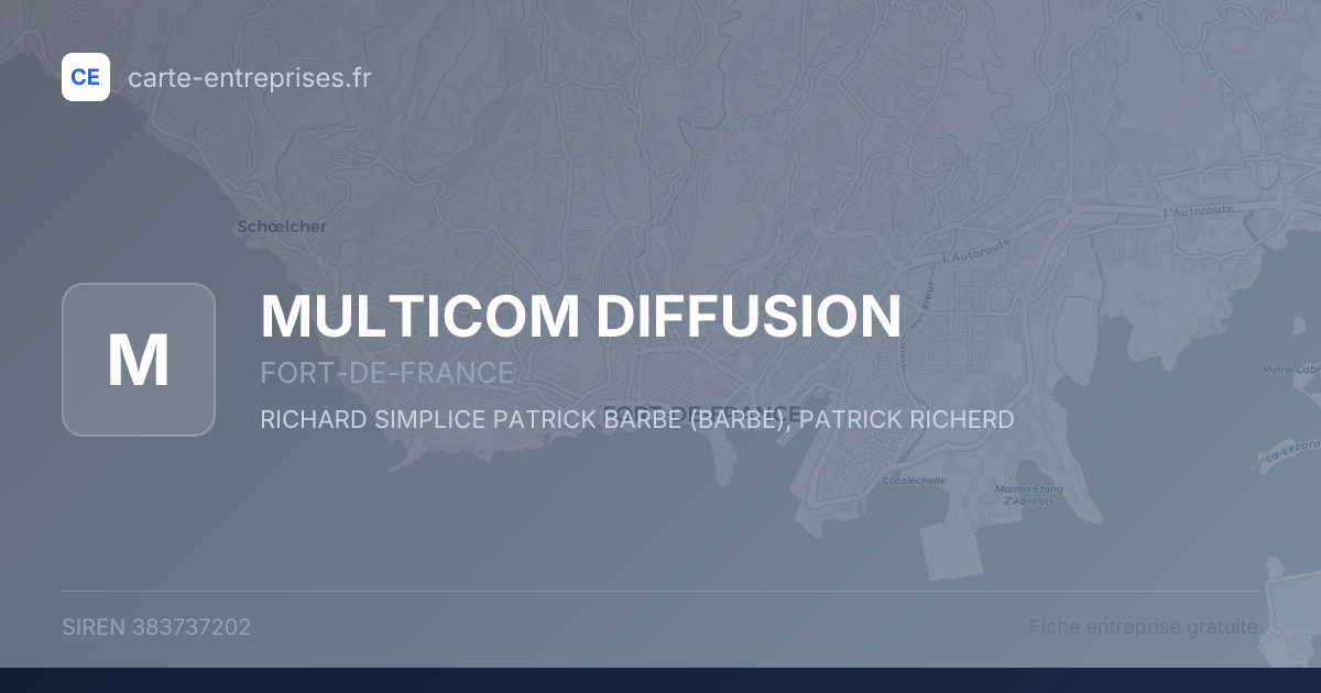 MULTICOM DIFFUSION — 383737202 — fiche entreprise