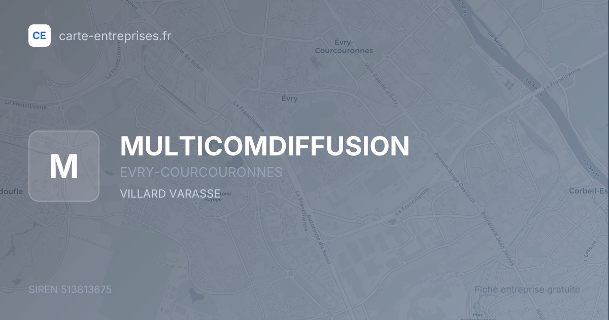 MULTICOMDIFFUSION — 513813675 — fiche entreprise