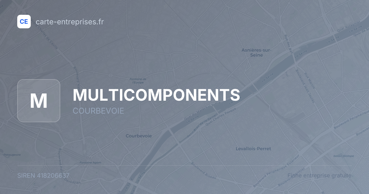 MULTICOMPONENTS — 418206637 — fiche entreprise
