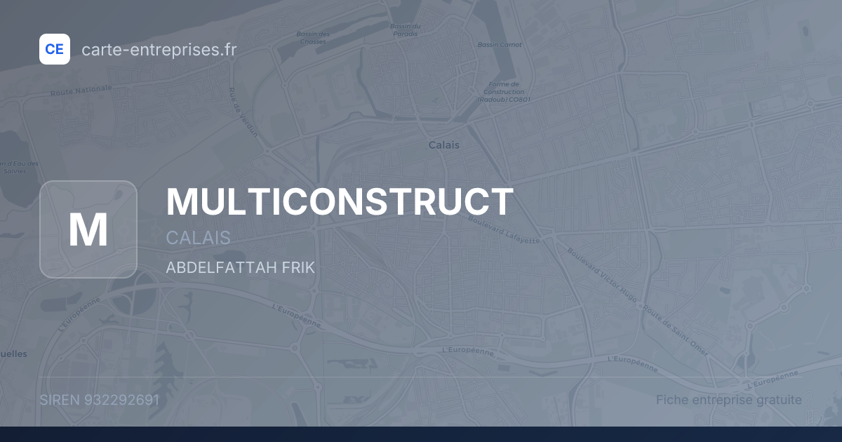 MULTICONSTRUCT — 932292691 — fiche entreprise