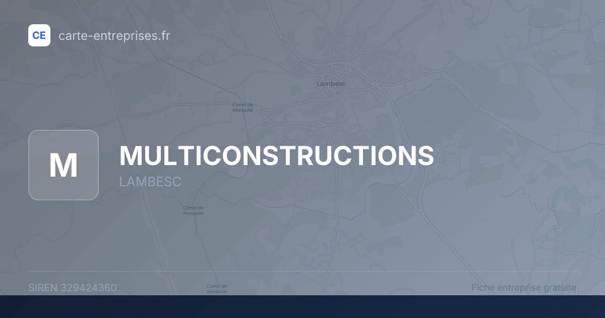 MULTICONSTRUCTIONS — 329424360 — fiche entreprise