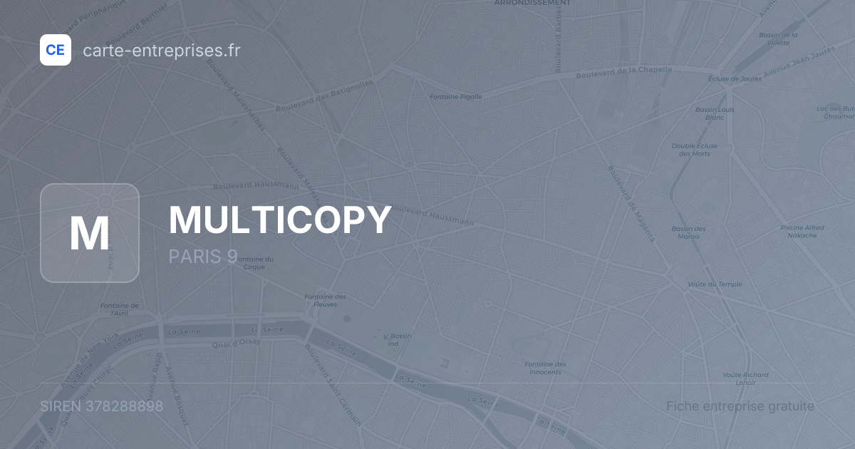 MULTICOPY — 378288898 — fiche entreprise