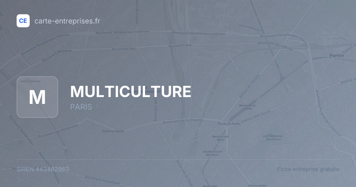 MULTICULTURE — 443482963 — fiche entreprise