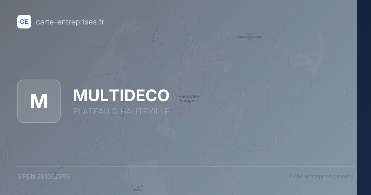 MULTIDECO — 381032986 — fiche entreprise