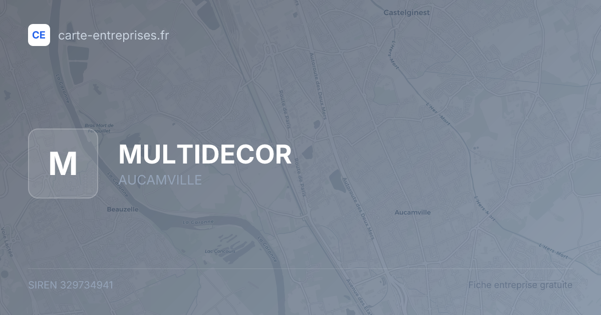 MULTIDECOR — 329734941 — fiche entreprise