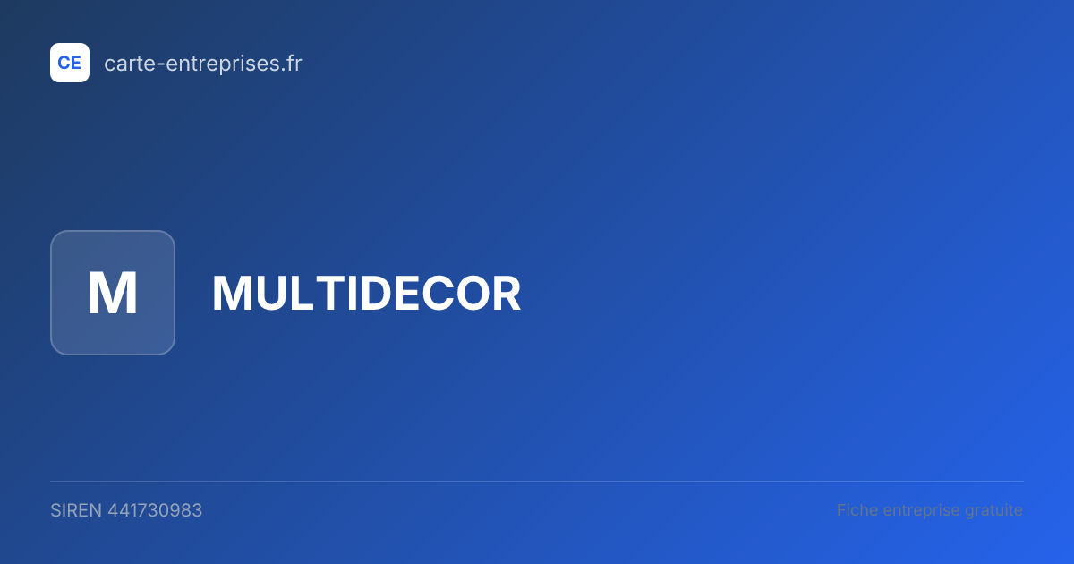MULTIDECOR — 441730983 — fiche entreprise