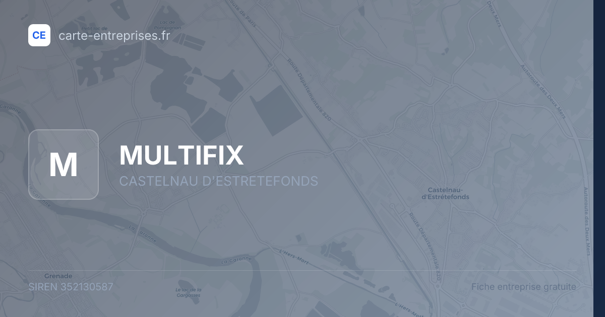 MULTIFIX — 352130587 — fiche entreprise