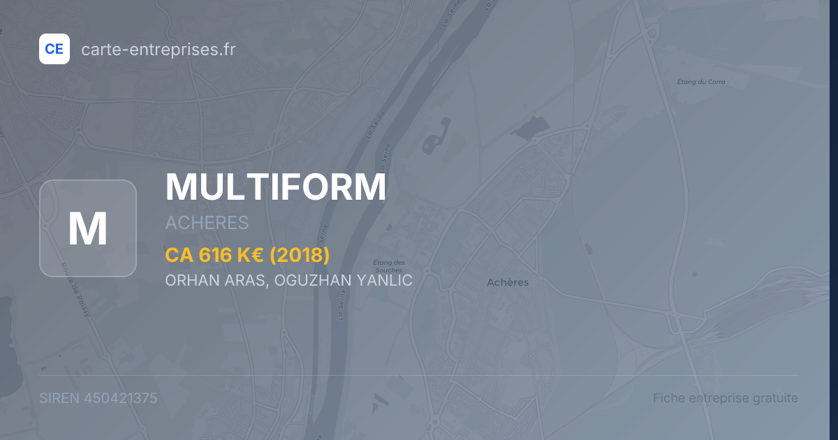 MULTIFORM — 450421375 — fiche entreprise